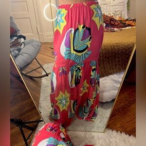 Anthropologie Vibrant Pink Maxi Skirt